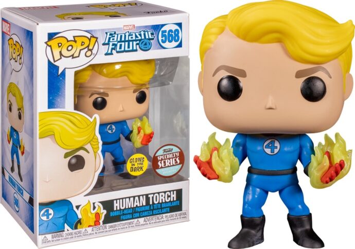 Funko POP! Fantastic Four-Human Torch-Glows in the Dark #568