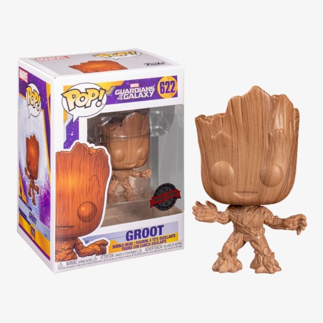 Funko POP! Marvel: Guardians of the Galaxy - Groot (Wood Deco) #622 Bobble-Head (Exclusive)