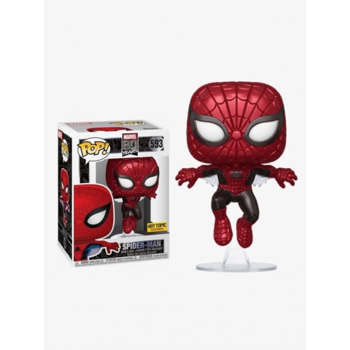 Funko POP! Marvel - First Appearance Spider-Man (Metallic) #593 Bobble-Head (Exclusive)