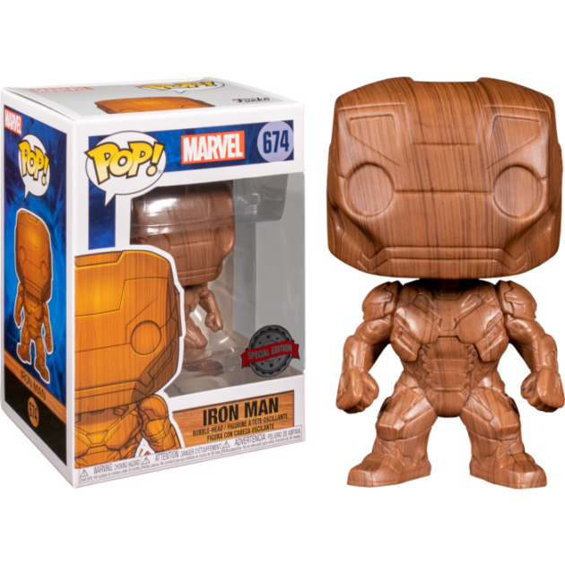 Iron Man Wood Deco Συλλεκτική vinyl pop φιγούρα από την Funko. Category: Marvel  Product type: Pop! See more: Iron Man  It comes with silver sticker 