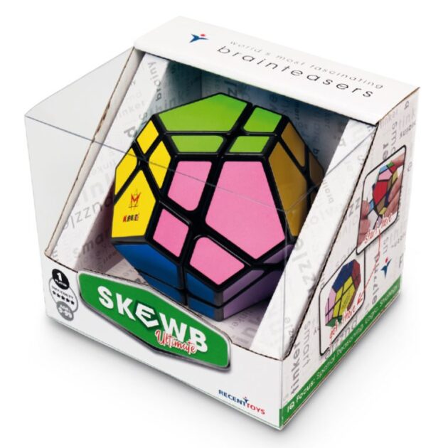 Οι 12 διαφορετικές χρωματιστές πλευρές του Skewb Ultimate προσφέρουν μια πραγματική πρόκληση για τον έμπειρο παζλ. Νομίζατε ότι κατακτήσατε τον κύβο… τώρα, δοκιμάστε την απόλυτη δοκιμή: Skewb!