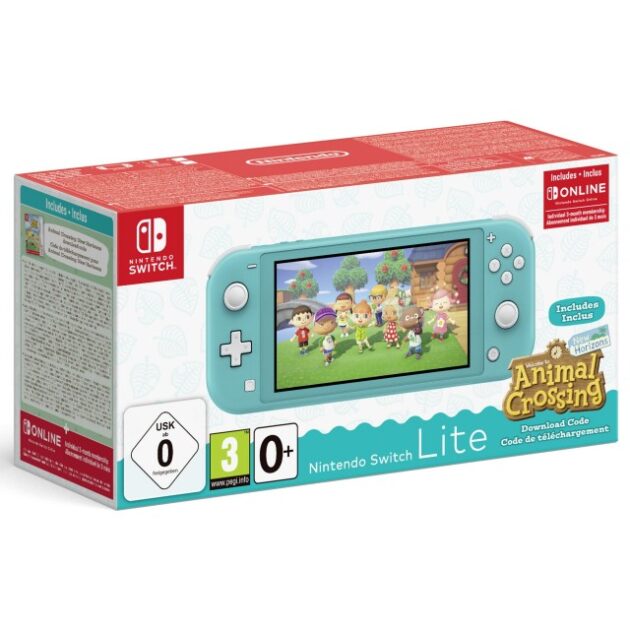 NINTENDO Switch Lite Animal Crossing Console Turquoise