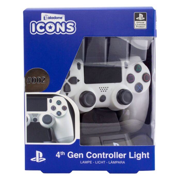 Paladone Playstation 4 Controller Icon Light Φωτίστε τον χώρο σας με την σειρά mini lights by Paladone.  Ένα υπέροχο κομμάτι, γεμάτο αναμνήσεις, είναι το τέλειο δώρο για κάθε φανατικό του PlayStation. Τροφοδοτείται από μπαταρίες AAA 2x (δεν περιλαμβάνονται).